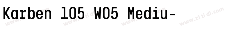 Karben 105 W05 Mediu字体转换